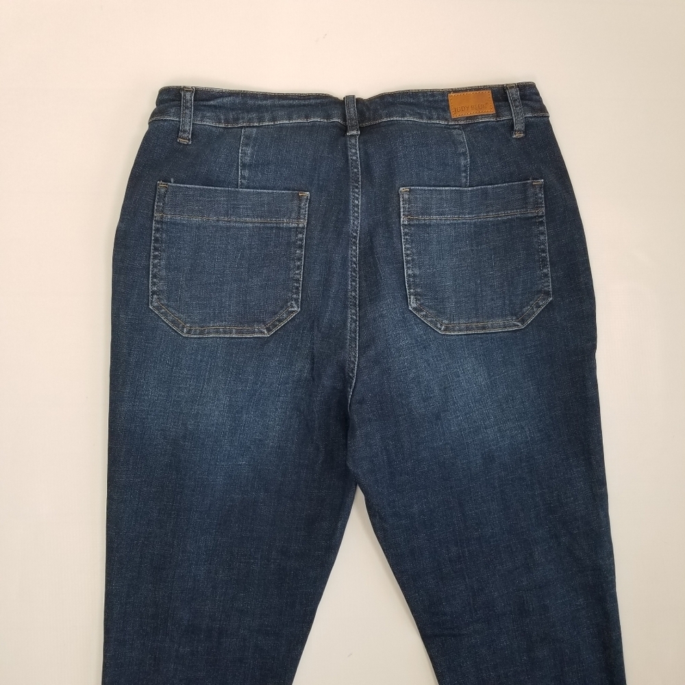 Judy Blue Skinny Fit Button Fly Jeans Front Patch Pockets 15/32 - Picture 4 of 5